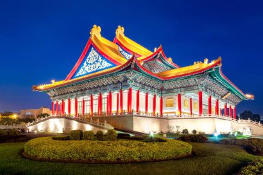 Ünlü Chiang Kai-Shek Memorial Hall. Özgürlük Meydanı, Taipei, Tayvan