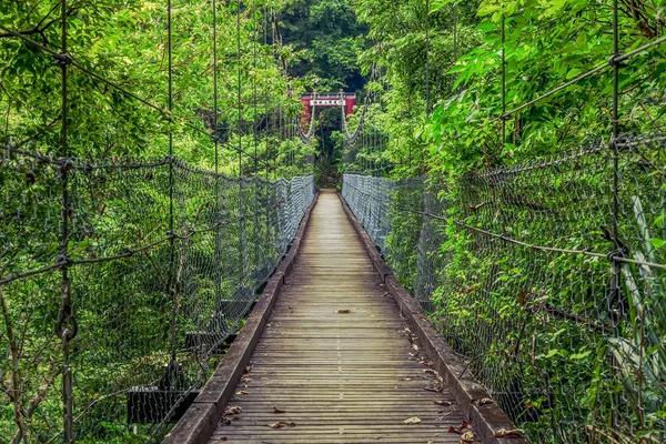 Gola di Taroko e sentiero escursionistico del vecchio sentiero di Jhuilu nel parco nazionale di Taroko — Foto Stock