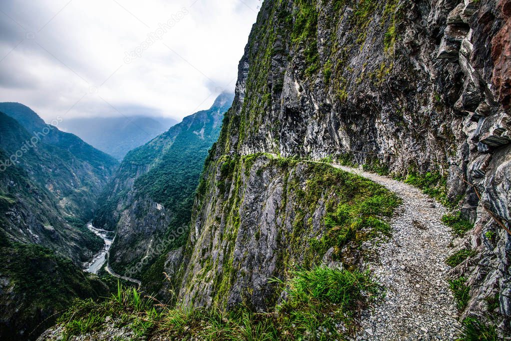 Taroko Gorge and Hiking Trail of Jhuilu Old Trail in Taroko National Park