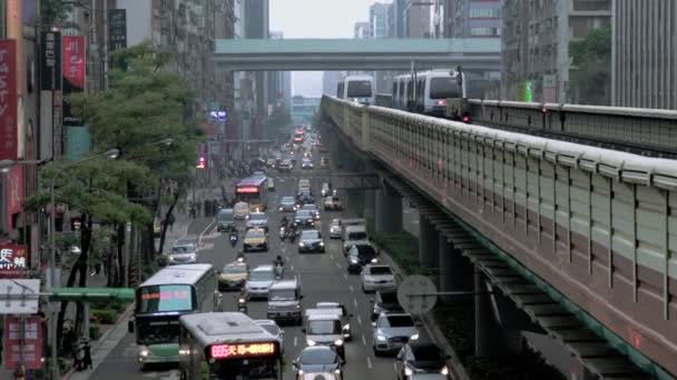 Taipei Januari Mrt Wordt Gebruikt Als Openbaar Vervoer Januari 2017 — Stockvideo