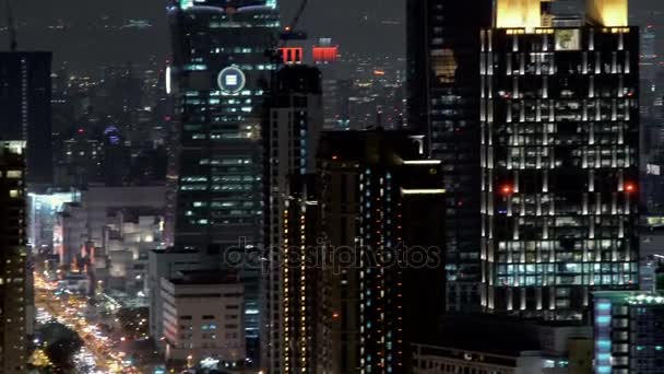 4 k staden Taipei på natten — Stockvideo
