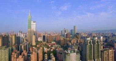  Tayvan 'ın Taipei şehrinin hava görüntüsü.