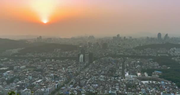 Puesta Sol Hiperlapso Ciudad Taipei Taiwán — Vídeo de stock