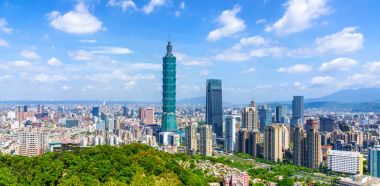  Taipei Finans Merkezi Taipei city ile güneşli gün, 