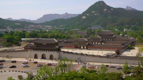 Палац Кьонбокгун Сеул Південна Корея — стокове відео