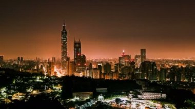 8 k Timelapse Taipei city, Tayvan
