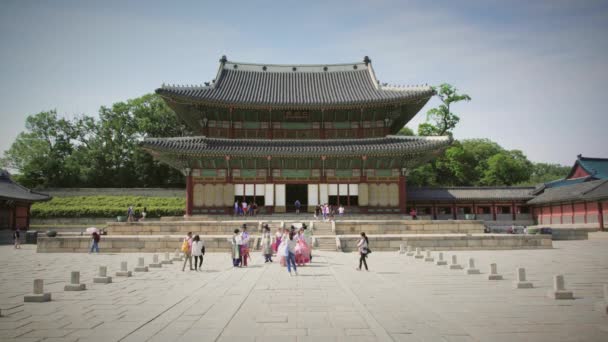 Seoul Haziran 2018 Joseon Hanedanlığı Nın Sarayı Gyeongbokgung Sarayı Ziyaret — Stok video