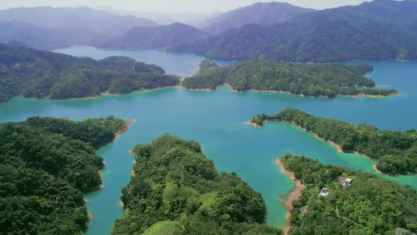 Luchtfoto Van Het Landschap Taipei Taiwan — Stockvideo