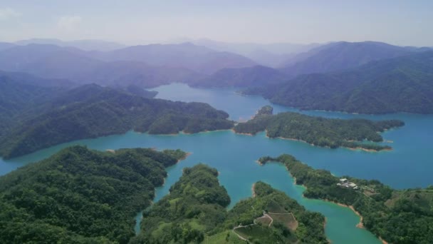 Luchtfoto Van Het Landschap Taipei Taiwan — Stockvideo