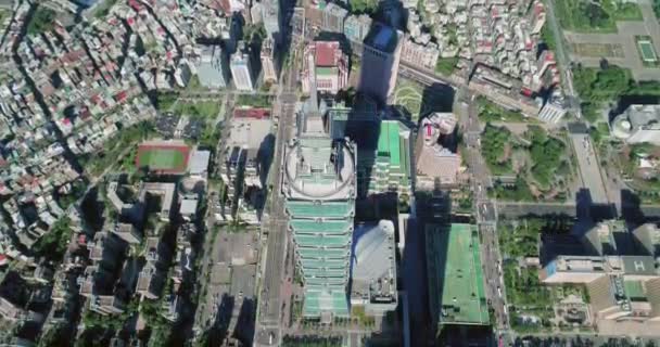 Aerial View Taipei Cityscape Travel — Stock Video