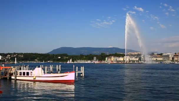 Женевское Озеро — стоковое видео