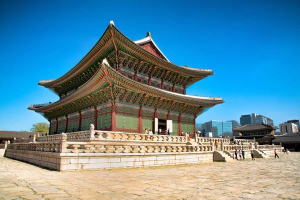 Geunjeongjeon Hall Centro Palácio Gyeongbokgung — Fotografia de Stock