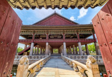 Royal ziyafet salonu Gyeongbokgung Sarayı Seoul, Güney Kore 