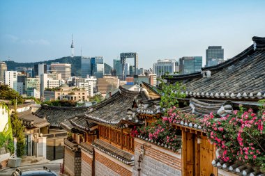 Güney Kore, Seul 'deki Bukchon Hanok Köyü 