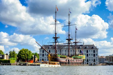 Hollanda 'da. Amsterdam 'da gemisi olan Denizcilik Müzesi