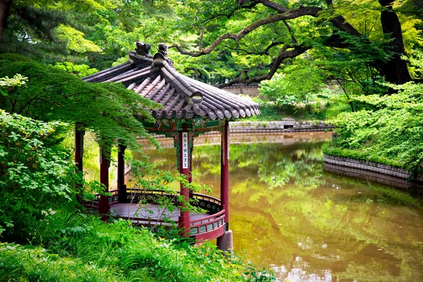 Pavilion Pond Huwon Secret Garden Changdeokgung Palace Seoul South Korea — Stock Photo, Image