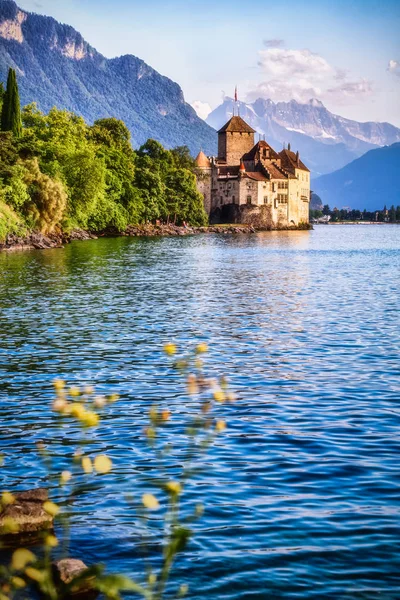 Montreux Schweiz August 2013 Chateau Chillon Montreux Schweiz Das Chateau — Stockfoto