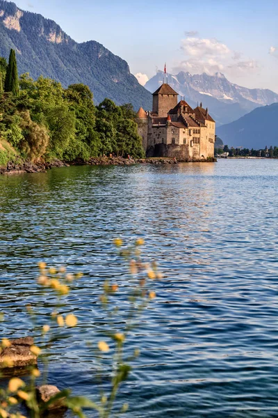 Монтрё Швейцария Августа 2013 Года Chateau Chillon Монтрё Швейцария Chateau — стоковое фото