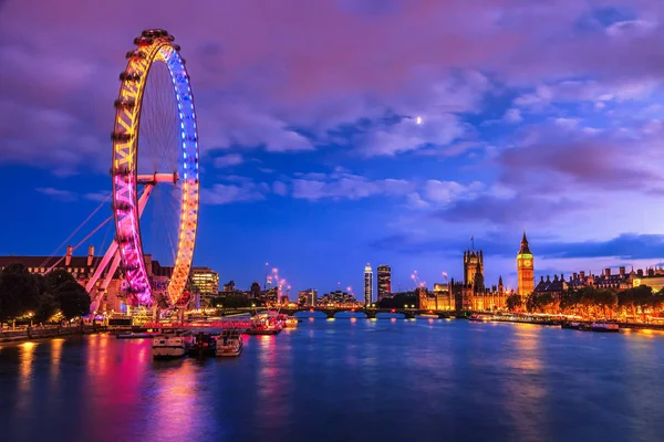 Výhled Westiminster Soumraku Londýn Velká Británie — Stock fotografie