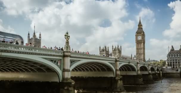 Big Ben Inglaterra Primeiro Plano Marco Histórico Icônico Londres — Vídeo de Stock