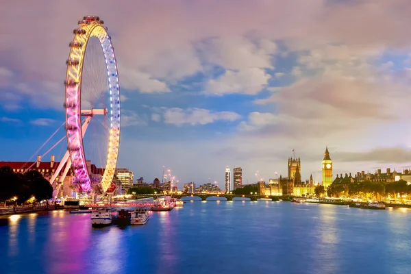 Вид Вестмінстер Сутінках Лондон Великобританія — стокове фото