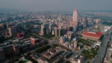 Tayvan 'daki Taipei Ana İstasyonunun Drone görüntüsü