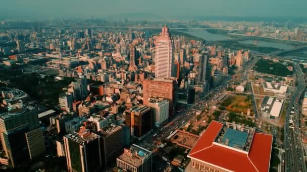 Drone View Taipei Main Station Taiwan — Stock Video