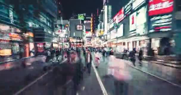 东京新宿Kabukicho娱乐场所夜生活区的坍塌 — 图库视频影像