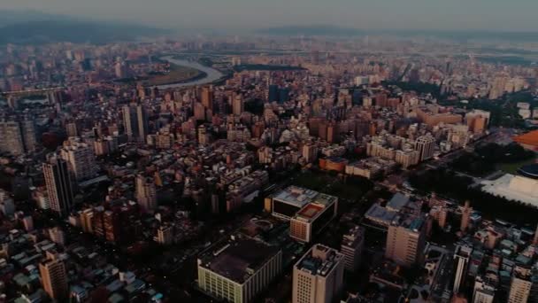 Aerial View National Chiang Kai Shek Memorial Hall — Stock Video