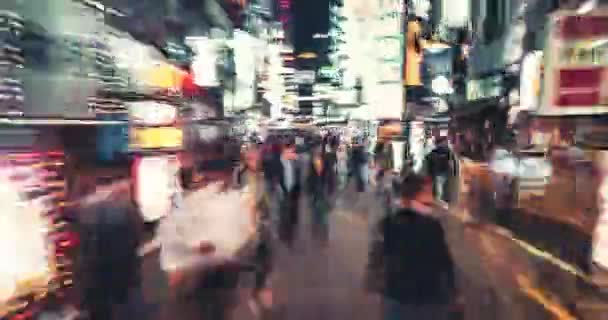 Hiperlapso Entretenimento Distrito Vida Noturna Kabukicho Shinjuku Tóquio Japão — Vídeo de Stock