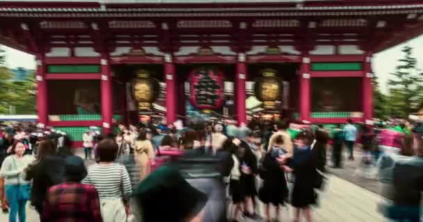 Hyperlapse Der Einkaufsstraße Nakamise Asakusa — Stockvideo