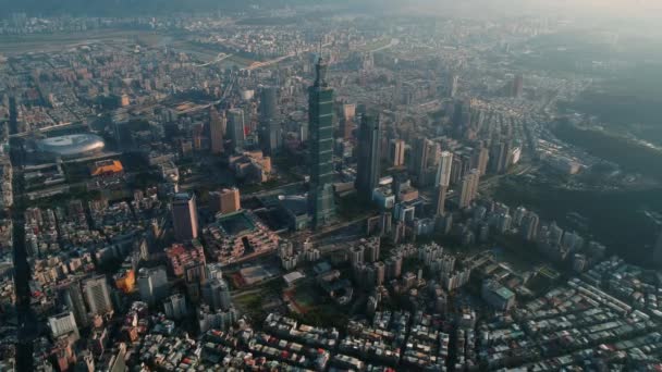 Fotografia Aérea Cidade Taipei Taiwan — Vídeo de Stock