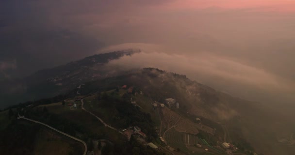 Schöner Sonnenaufgang Von Hehuanshan Morgengrauen Taiwan — Stockvideo