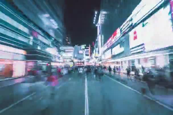 Hiperlapso Entretenimento Distrito Vida Noturna Kabukicho Shinjuku Tóquio Japão — Vídeo de Stock