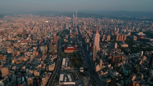 Drone View Taipei Main Station — Stock Video