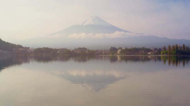 Fuji Montanha Com Belas Nuvens — Vídeo de Stock