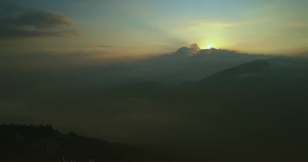 Şafak Vakti Hehuanshan Güzel Gündoğumu Tayvan — Stok video