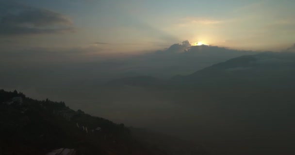 Schöner Sonnenaufgang Von Hehuanshan Morgengrauen Taiwan — Stockvideo