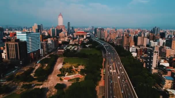 台湾台北总站的无人机图像 — 图库视频影像