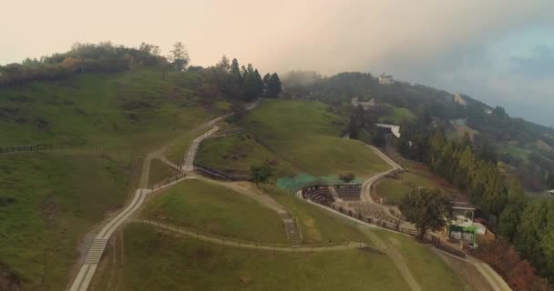 Luchtfoto Van Cingjing Bergen Taiwan — Stockvideo