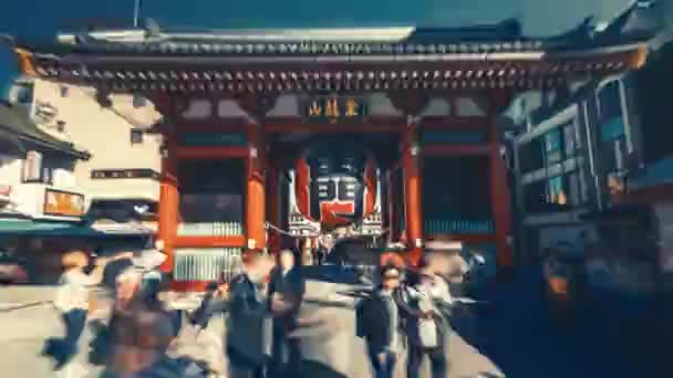Hyperlapse Nakamise Nákupní Ulice Asakuse — Stock video