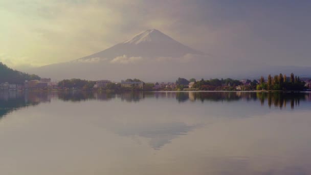 Monte Fuji Lago Kawaguchiko Japón — Vídeo de stock