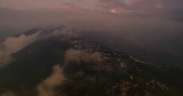 Hehuanshan Güzel Bulutlu Günbatımı Görüntüsü Tayvan — Stok video
