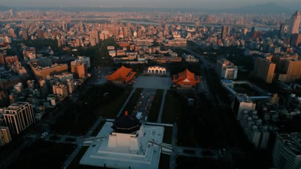 台北市蒋介石 Cks 纪念馆的朝圣镜头 — 图库视频影像