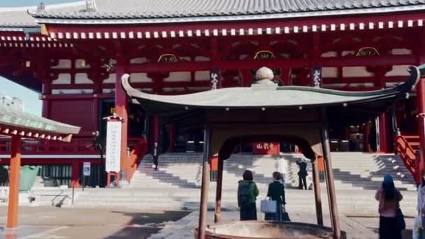 Sensoji Temple Στην Περιοχή Asakusa Τόκιο Ιαπωνία — Αρχείο Βίντεο