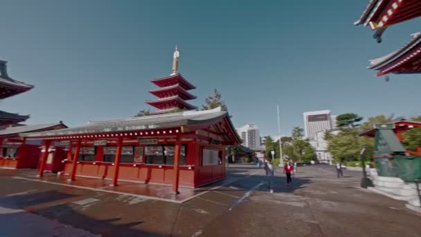 Templo Sensoji Área Asakusa Tóquio Japão — Vídeo de Stock