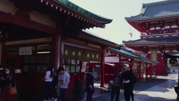 Chrám Sensoji Oblasti Asakusa Tokio Japonsko — Stock video