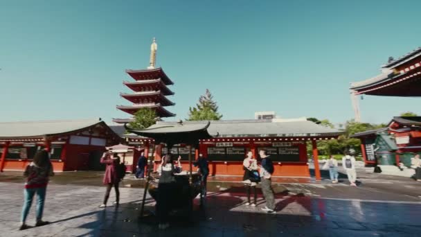 Temple Sensoji Dans Région Asakusa Tokyo Japon — Video