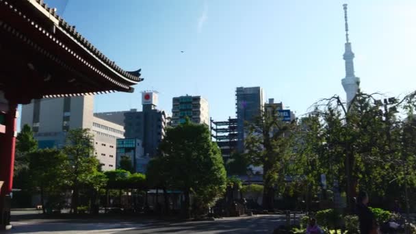 Tempio Sensoji Nella Zona Asakusa Tokyo Giappone — Video Stock