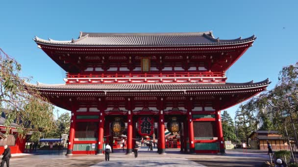 Templul Sensoji Din Zona Asakusa Tokyo Japonia — Videoclip de stoc